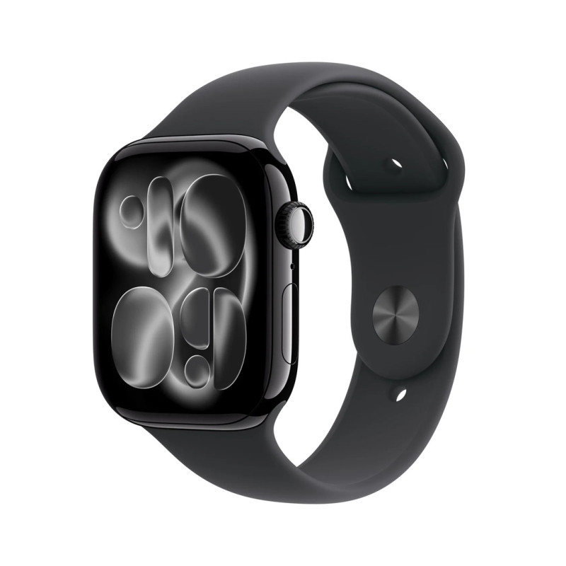 Apple Watch Series 11 GPS 42mm Jet Black Aluminium Case with Black Sport Band - S/M