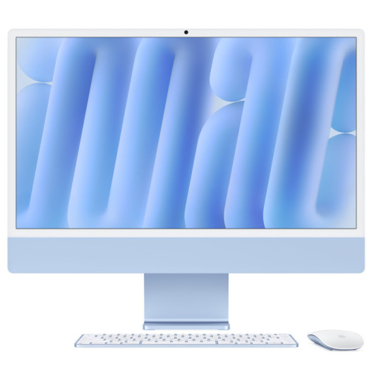 24-inch iMac with Retina 4.5K display: Apple M4 chip with 10‑core CPU and 10‑core GPU, 16GB, 512GB SSD - Blue